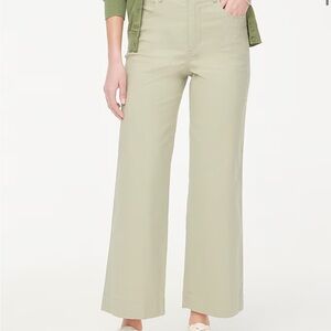 J.Crew Factory Petite high-rise wide-leg cropped pant NWT